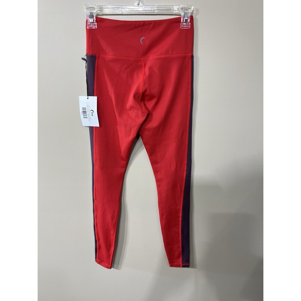 Zyia Active Light N Tight Hi-Rise 7/8" Leggings Womens Size 4 Red Royalty Strip